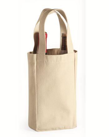 Liberty Bags 1726 - 10 Ounce Cotton Canvas Double Bottle Wine Tote