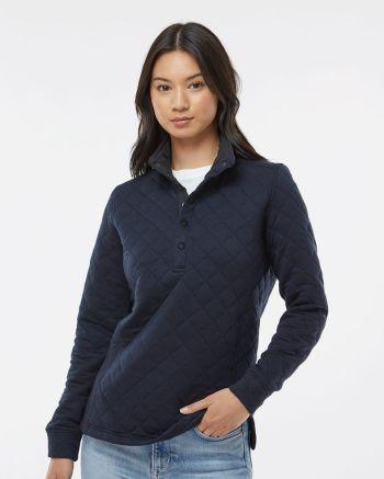 J. America 8891 - Women's Quilted Snap Pullover