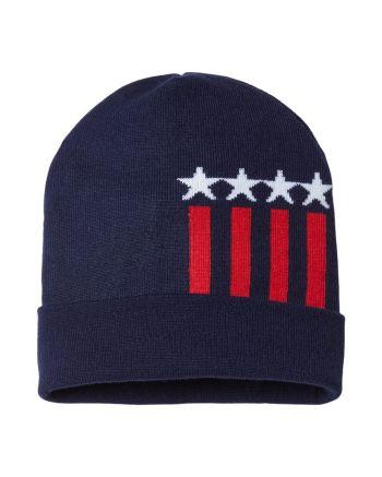 CAP AMERICA RK12 - USA-Made Patriotic Cuffed Beanie