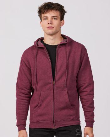 Los Angeles Apparel Adult USA-Made Flex Fleece Full-Zip Hooded Sweatshirt,  XXS, Dark Heather Grey at  Men's Clothing store