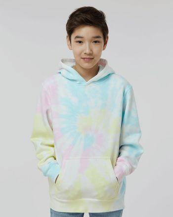 Independent Trading Co. PRM1500TD - Youth Midweight Tie-Dye Hooded Pullover