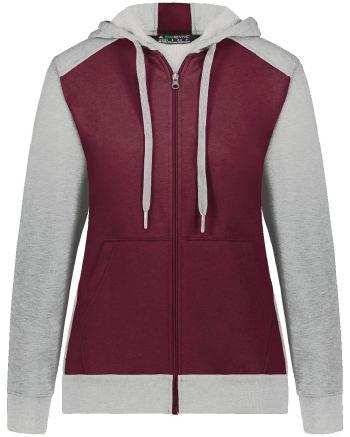 Augusta Sportswear 6901 - Women's Eco Revive™ Three-Season Triblend Fleece Full-Zip Hooded Sweatshirt