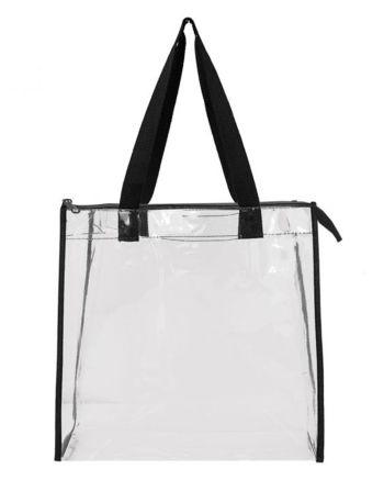 OAD OAD5006 - Clear Zippered Tote with Full Gusset
